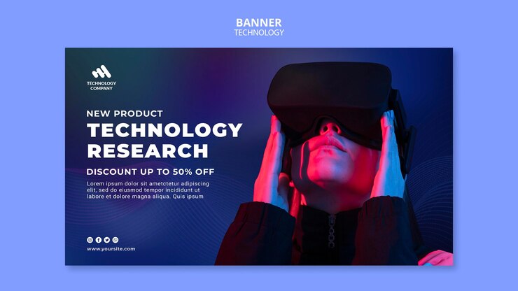 Kostenlose PSD technologie-banner-vorlage