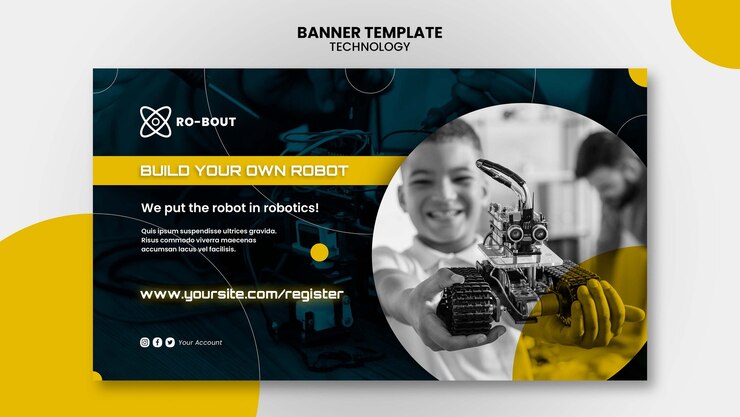 Kostenlose PSD technologie-banner-vorlage