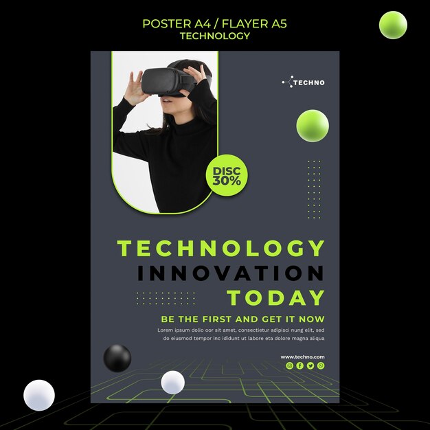 Technologie-Innovationsplakatschablone