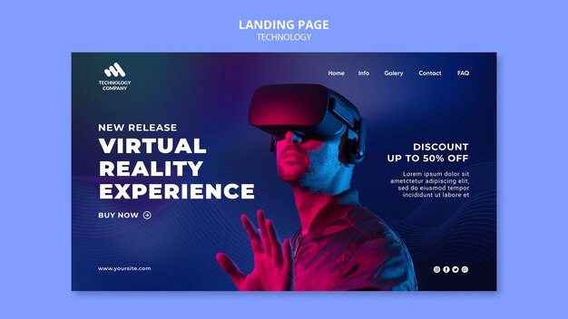 Kostenlose PSD technologie-landingpage