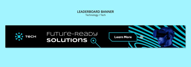 Kostenlose PSD technologie-leaderboard-banner-vorlage-design