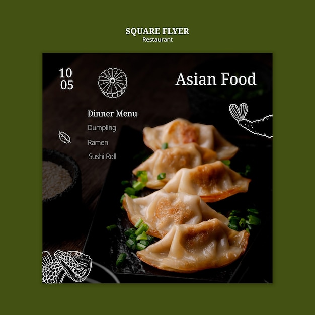 Template-design für asiatische restaurants