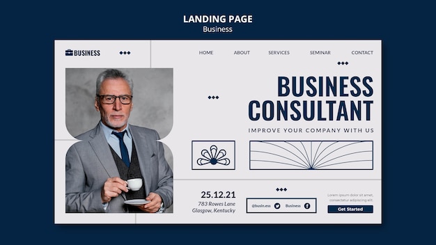 Kostenlose PSD template-design für business-landign-seiten