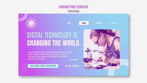 Template-Design für Farbverlaufstechnologie