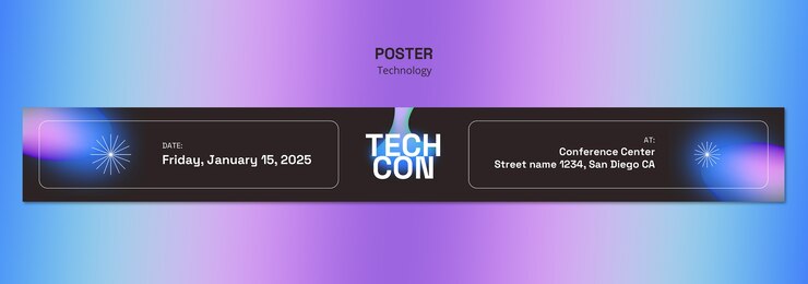Kostenlose PSD template-design für farbverlaufstechnologie
