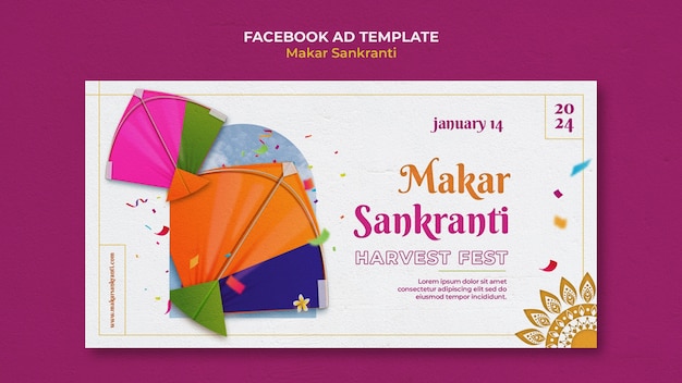 Kostenlose PSD template-design für makar sankranti