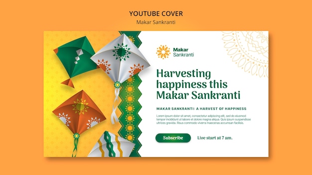 Template-design für makar sankranti