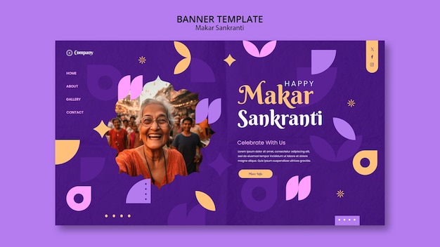 Template-design für makar sankranti