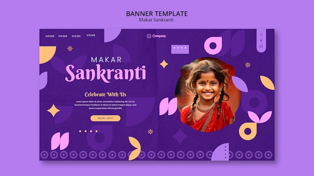 Template-design für makar sankranti