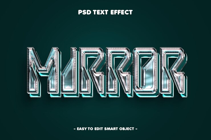 Kostenlose PSD text-effekt im metall-chrom-stil