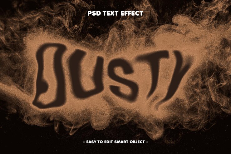 Kostenlose PSD text-effekt mit staubrauch