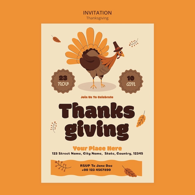 Kostenlose PSD thanksgiving-designvorlage