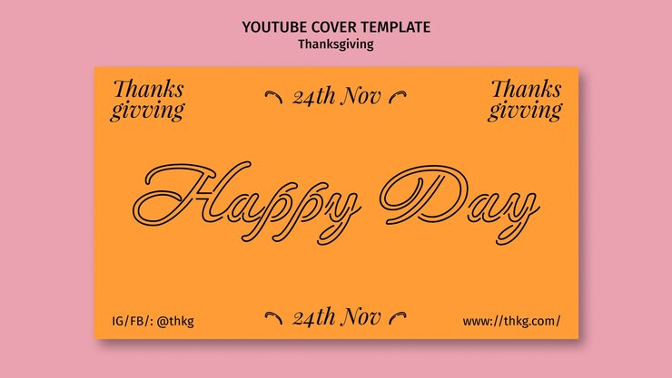 Kostenlose PSD thanksgiving-vorlage im flachen design