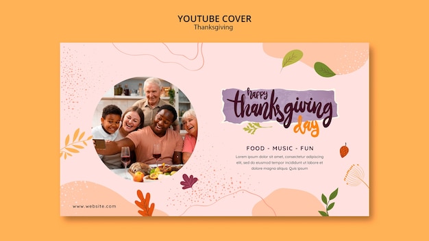 Kostenlose PSD thanksgiving-vorlagendesign