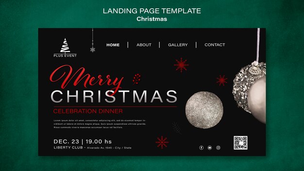 Traditionelle Weihnachts-Landingpage-Vorlage