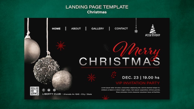 Traditionelle Weihnachts-Landingpage-Vorlage