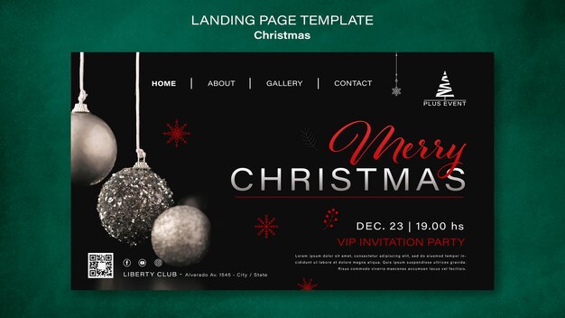 Traditionelle Weihnachts-Landingpage-Vorlage
