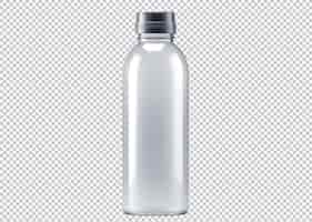 Kostenlose PSD transparente plastikflasche mit isoliertem wasser auf transparentem hintergrund