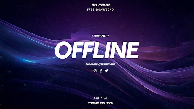 Twitch-hintergrund im aktuellen offline-modern