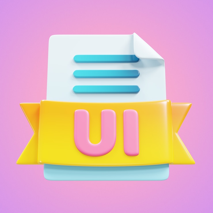 Kostenlose PSD ui-design-konzept mit dokument und band-symbol