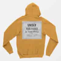 Kostenlose PSD unisex flex fleece zip hoodie modell 06