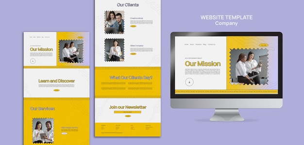 Unsere Mission Webdesign-Vorlage