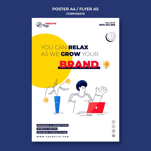 Unternehmensplakatvorlage illustriert