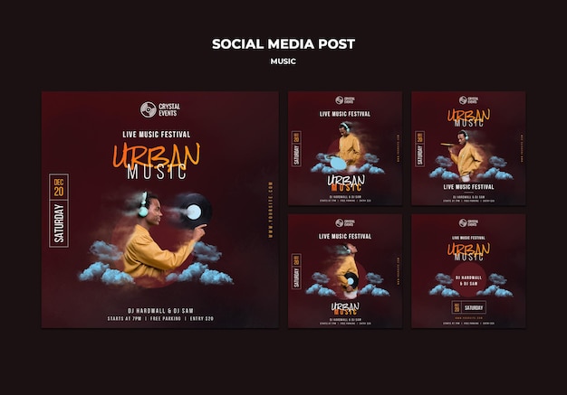 Urban music social media post