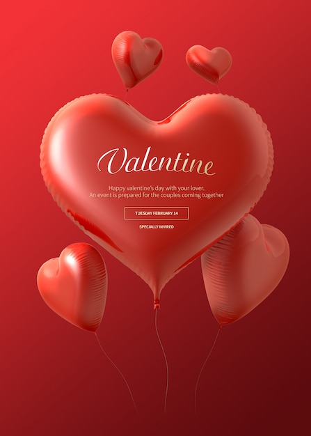 Valentine banner Premium PSD