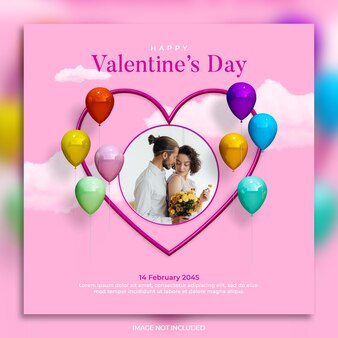 Valentinstag-banner-instagram-social-media-post-vorlage