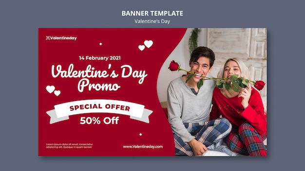 Valentinstag banner mit foto