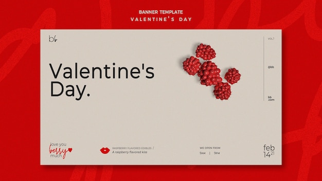 Valentinstag Banner Vorlage
