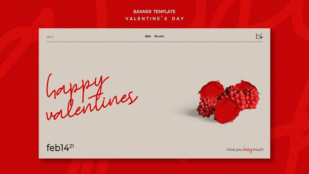 Valentinstag Banner Vorlage
