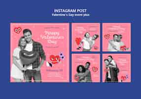 Kostenlose PSD valentinstag feier instagram beiträge