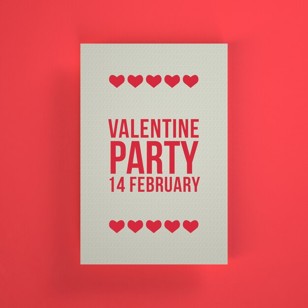 Valentinstag-Partyeinladung