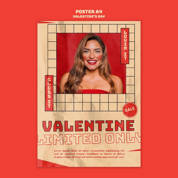 Kostenlose PSD valentinstag poster vorlage