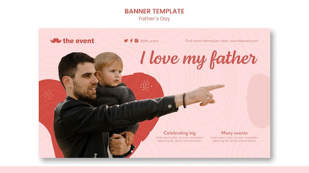 Vatertags-banner-template-design