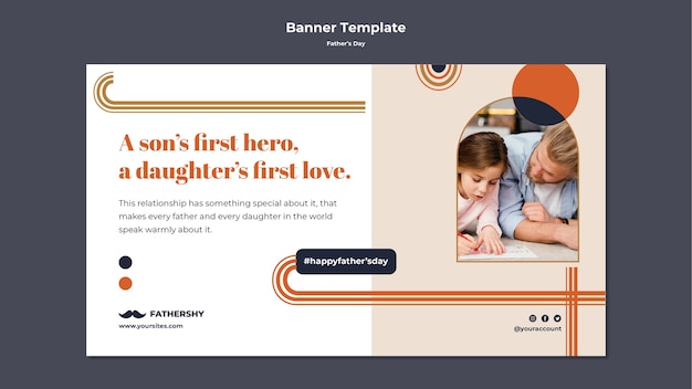 Vatertags-banner-template-design