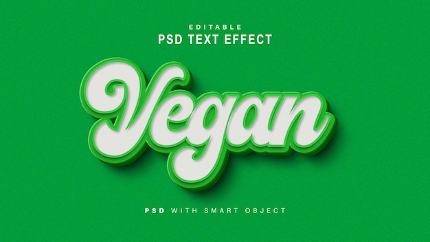 Kostenlose PSD veganer texteffekt