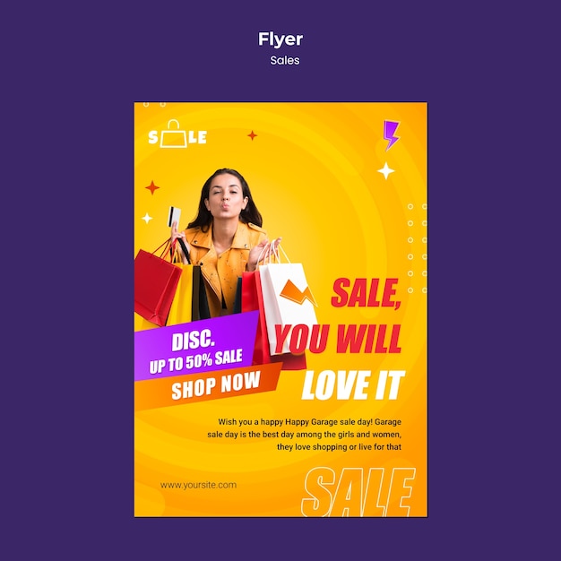 Verkaufsvorlagendesign des Flyers
