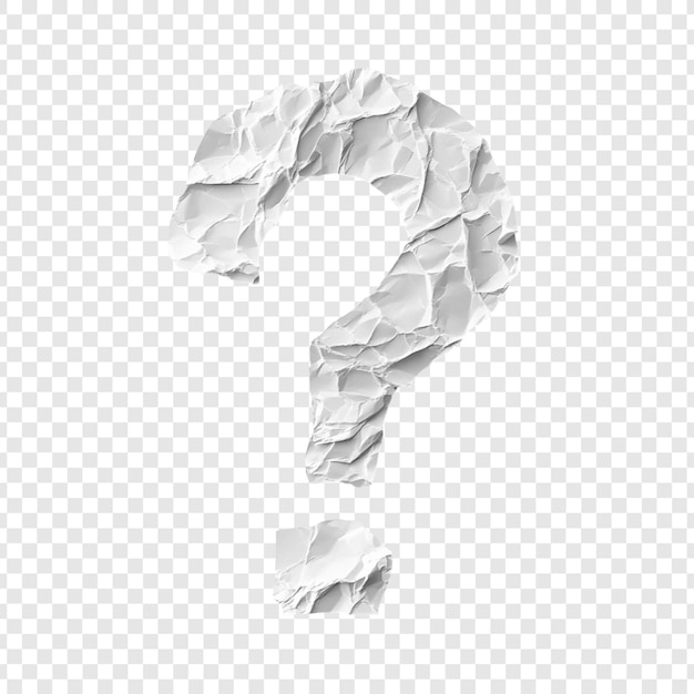 Verkrümmtes Papier Fragezeichen Rätsel der Unsicherheit