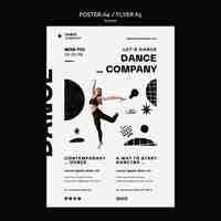 Kostenlose PSD vertikale flyer-vorlage für tanzkurse