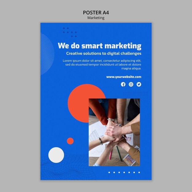 Vertikale Plakatvorlage für Business-Marketing