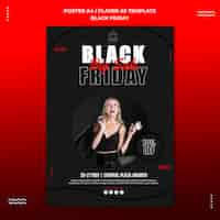 Kostenlose PSD vertikaler flyer für black friday sale