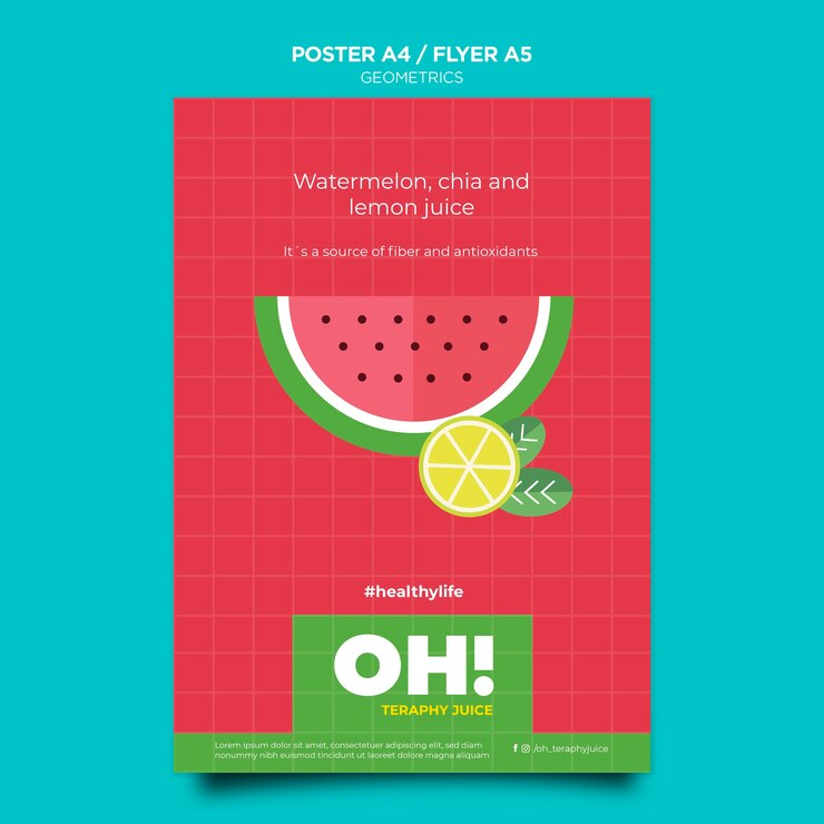 Kostenlose PSD vertikaler flyer für fruchtsmoothies-rezepte