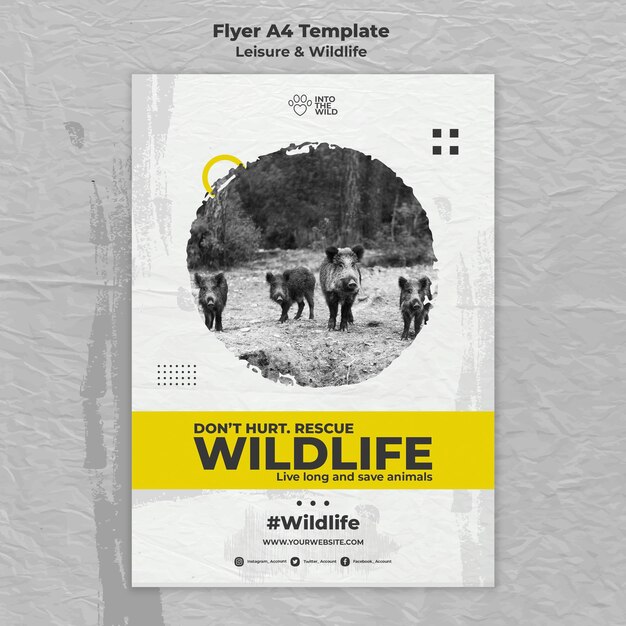 Vertikaler Flyer für Tier- und Umweltschutz
