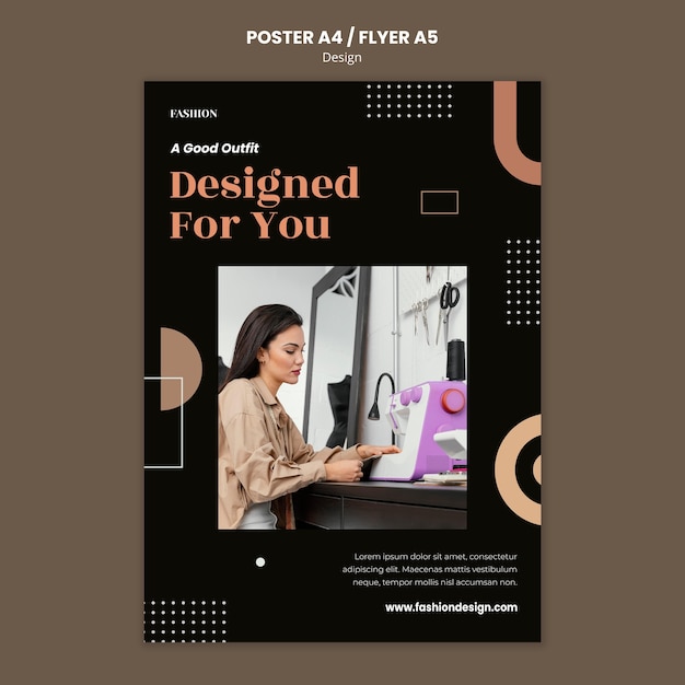 Vertikales Plakat für Modedesigner