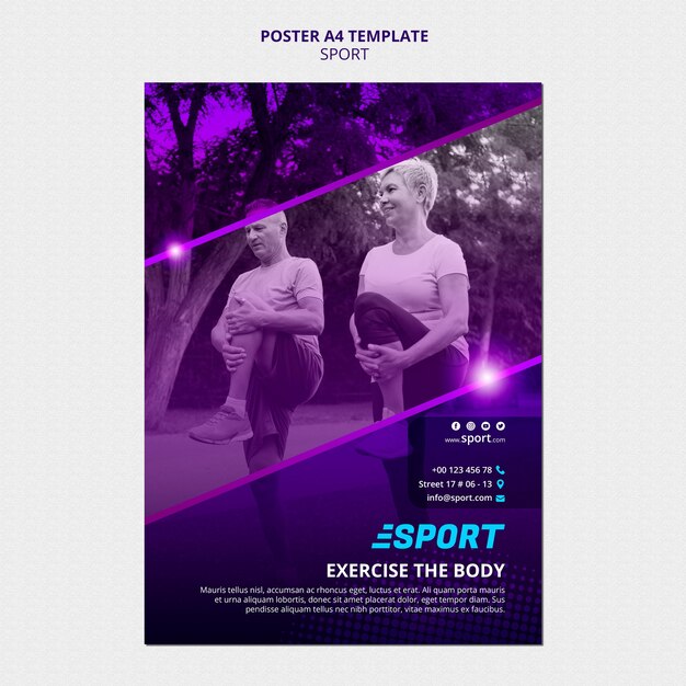 Vertikales Plakat für sportliche Aktivitäten