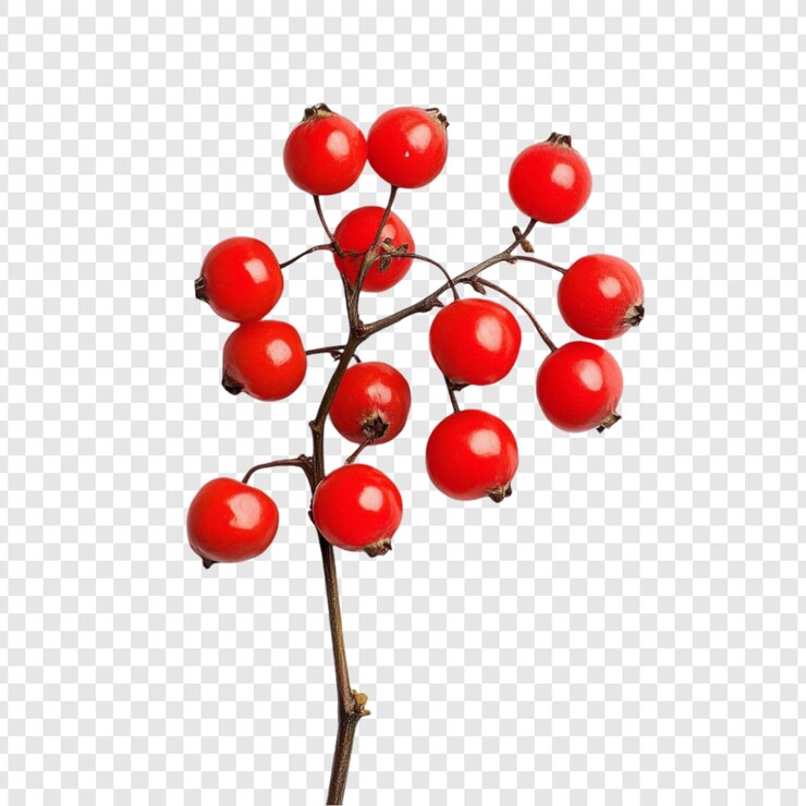 Kostenlose PSD vibrant red berries branch eine nahaufnahme von natures juwelen