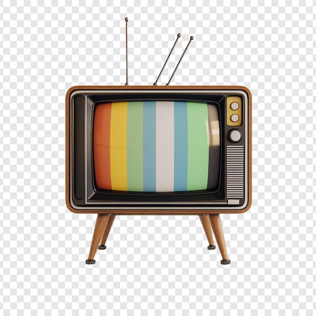 Vintage-Fernseher mit Testmuster Retro-Sendung Nostalgie